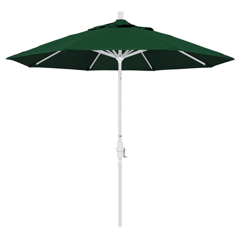 9 ft Hunter Green Aluminum Patio Umbrella with Tilt