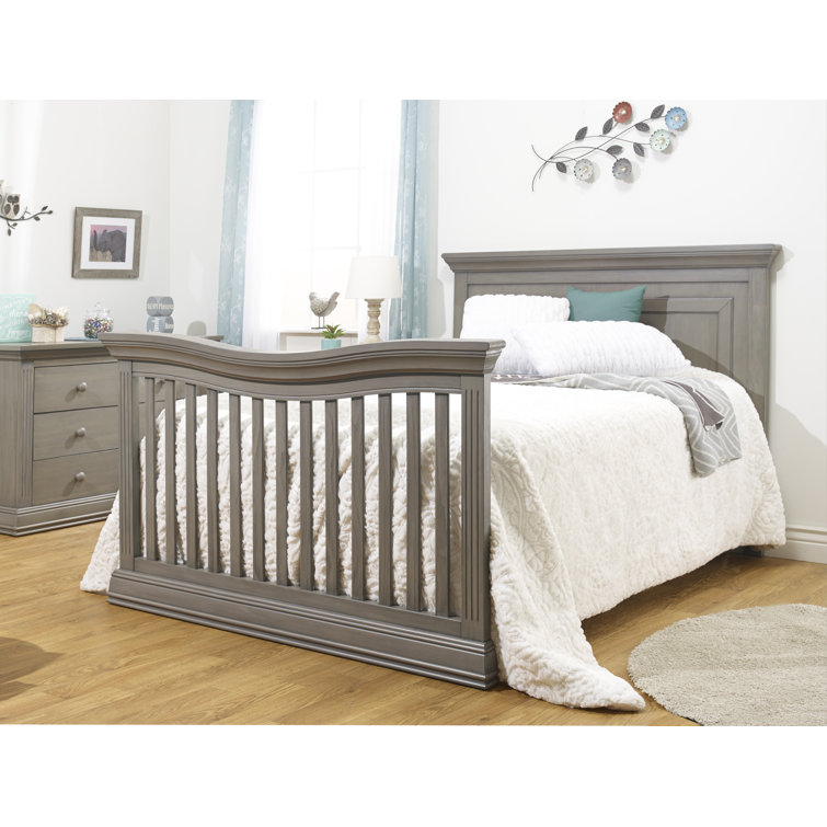 Heritage Gray 4-in-1 Convertible Wooden Crib