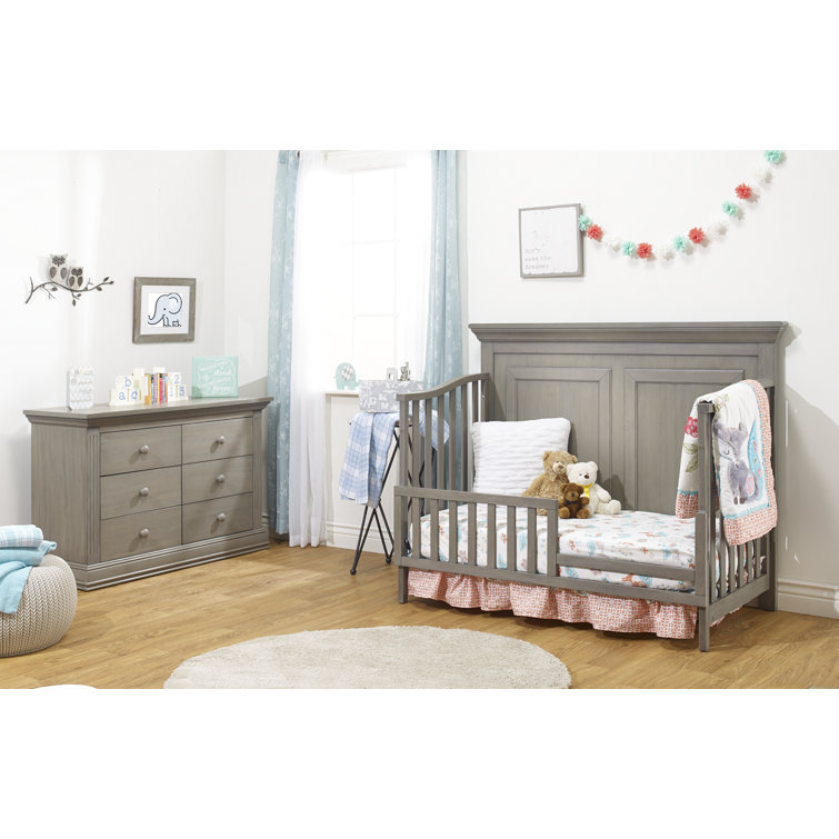 Heritage Gray 4-in-1 Convertible Wooden Crib