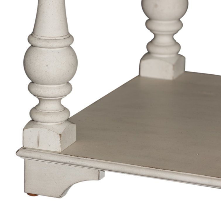 Morgan Creek Antique White and Tobacco 24'' Traditional End Table with Storage