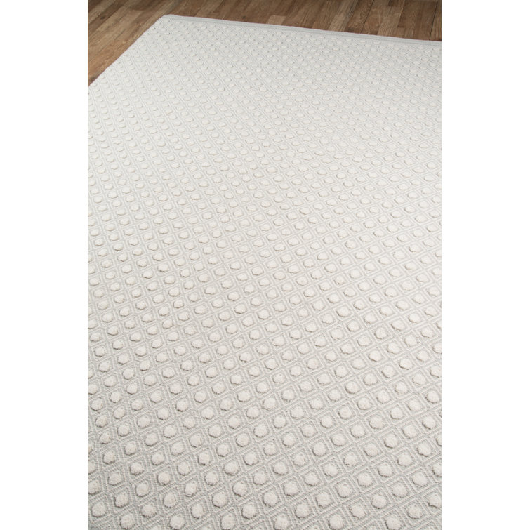 Handwoven Hygge Gray Geometric Wool Area Rug 2' x 3'