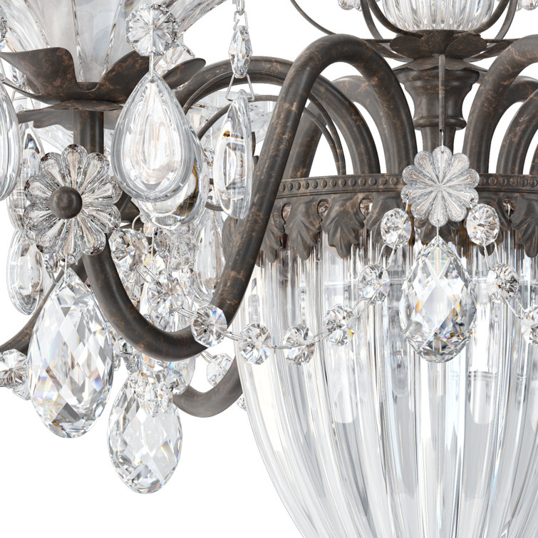 Mini Heirloom Bronze Heritage Crystal 6-Light Chandelier
