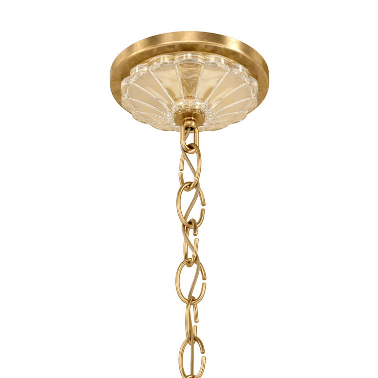 Elysian 6-Light French Gold Chandelier with Clear Heritage Crystals