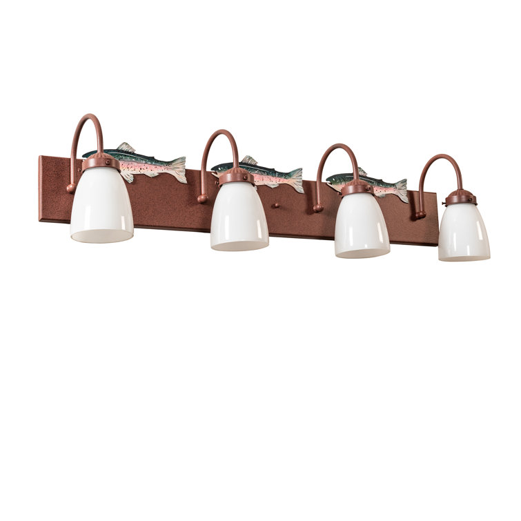 Rustic Lodge White 33" Dimmable Energy Star Vanity Light