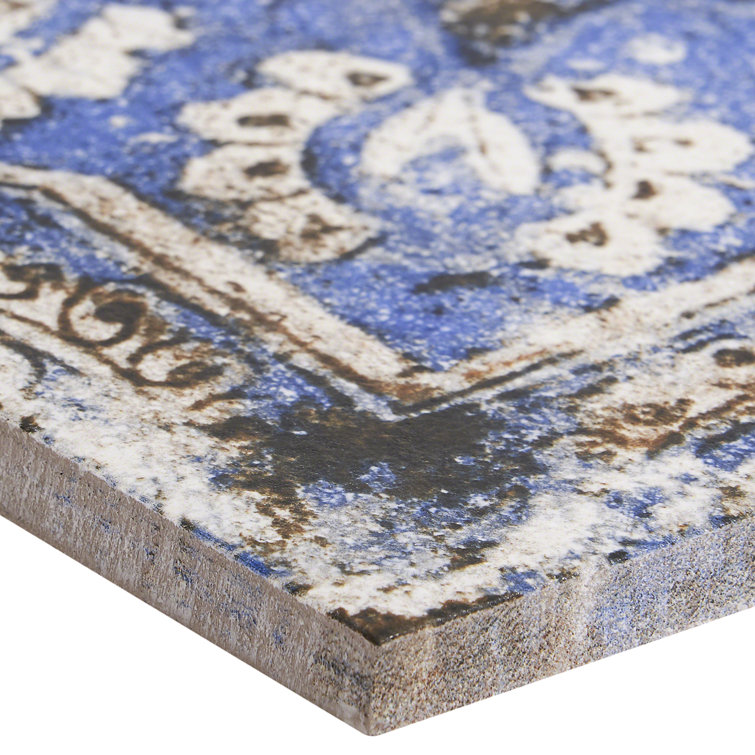 Antique Flora Multicolor Matte Porcelain Floor and Wall Tile