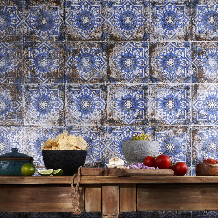 Antique Flora Multicolor Matte Porcelain Floor and Wall Tile