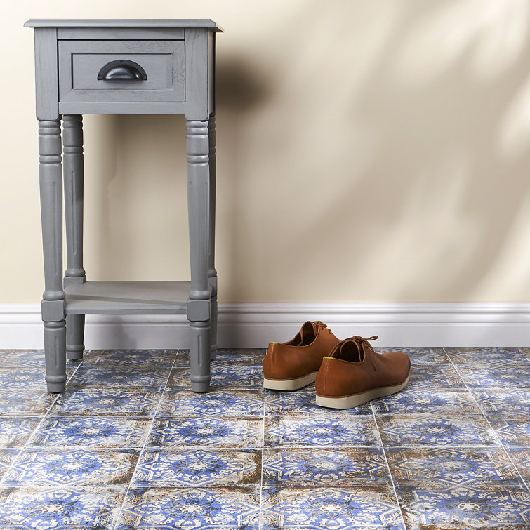 Antique Flora Multicolor Matte Porcelain Floor and Wall Tile