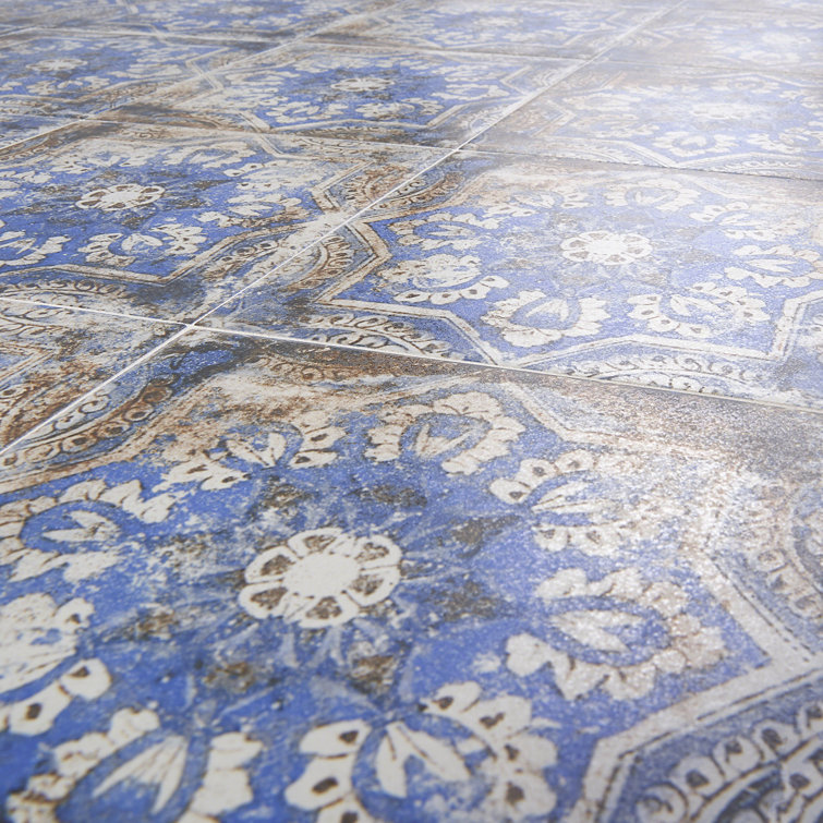 Antique Flora Multicolor Matte Porcelain Floor and Wall Tile
