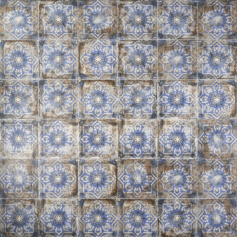 Antique Flora Multicolor Matte Porcelain Floor and Wall Tile