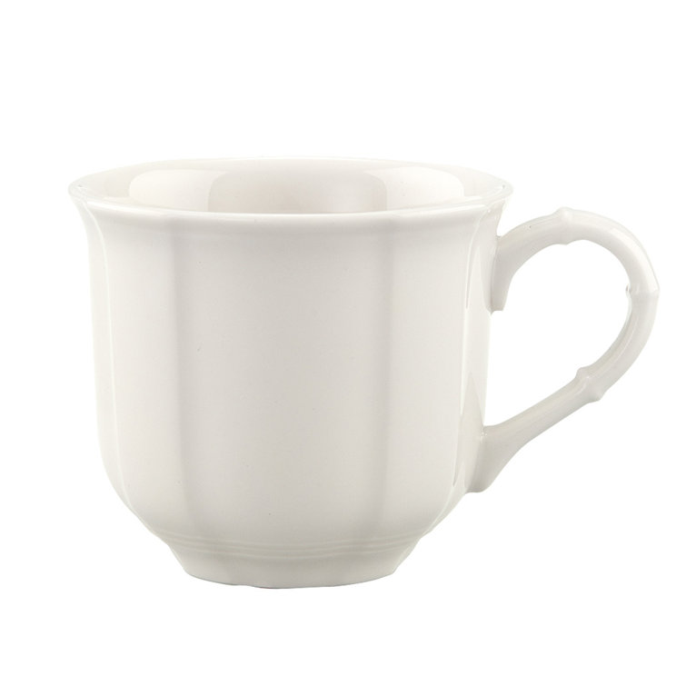 White Ceramic Espresso Cup with Saucer