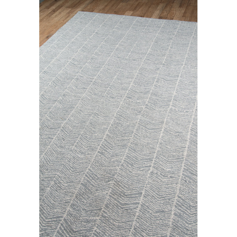 Easton Geometric Gray Flatweave Synthetic Indoor/Outdoor Rug, 3'6" x 5'6"