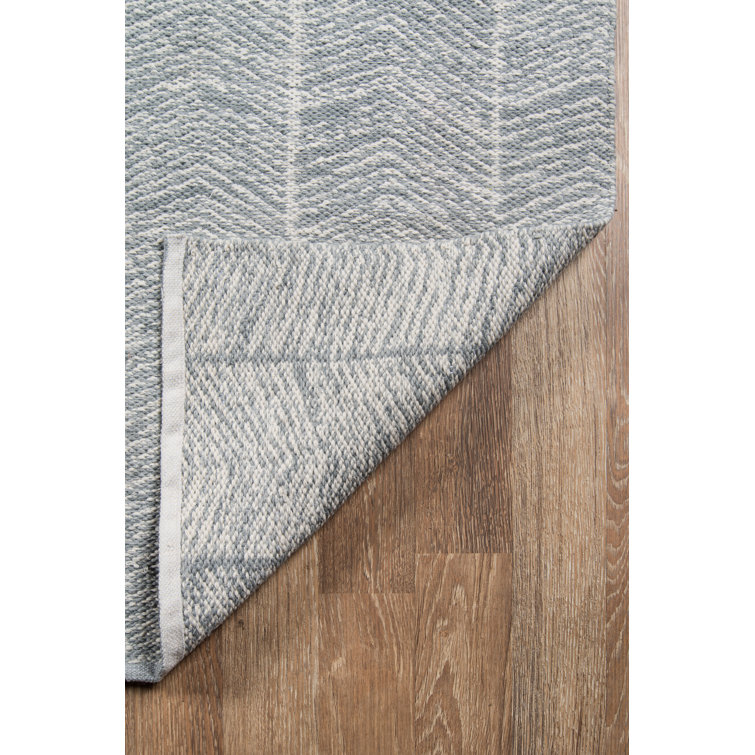Easton Geometric Gray Flatweave Synthetic Indoor/Outdoor Rug, 3'6" x 5'6"