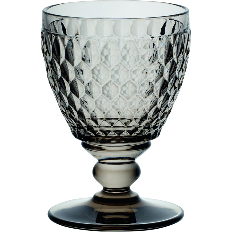 Smoke Crystal Glass Claret Goblets Set of 4