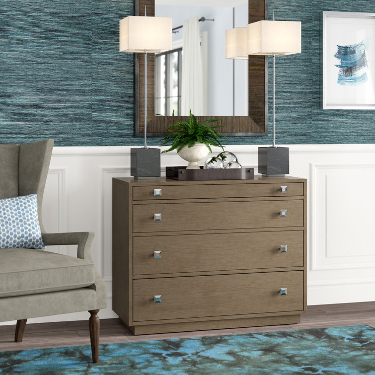 Gray 4-Drawer Soft Close Transitional Dresser