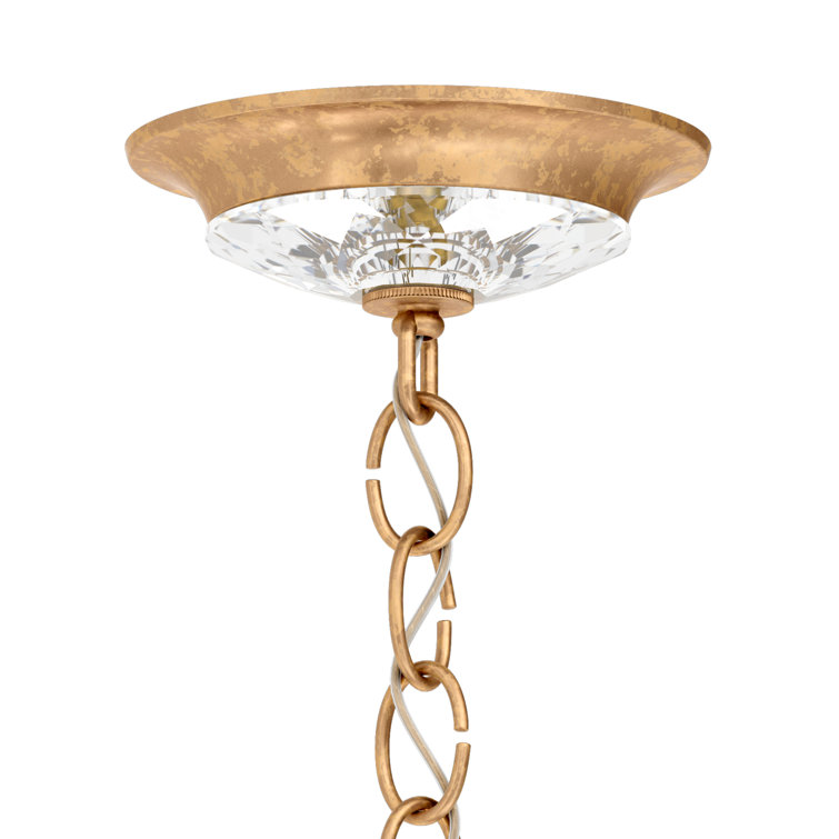 French Gold Vesca 5-Light Chandelier with Clear Heritage Crystal