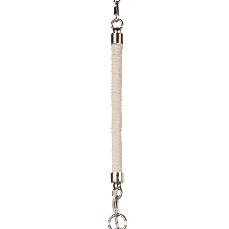 Raindrop Glass & Polished Nickel 4-Light Coastal Pendant