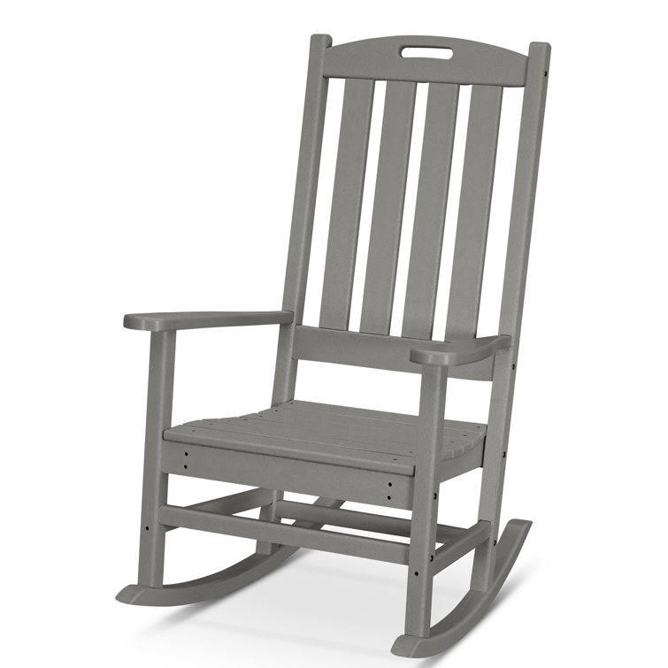 Slate Gray Polypropylene Nautical Porch Rocking Chair