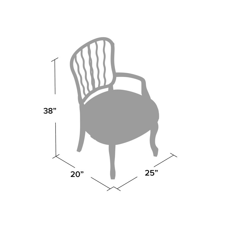 Brown Mahogany Genuine Leather Upholstered Armchair