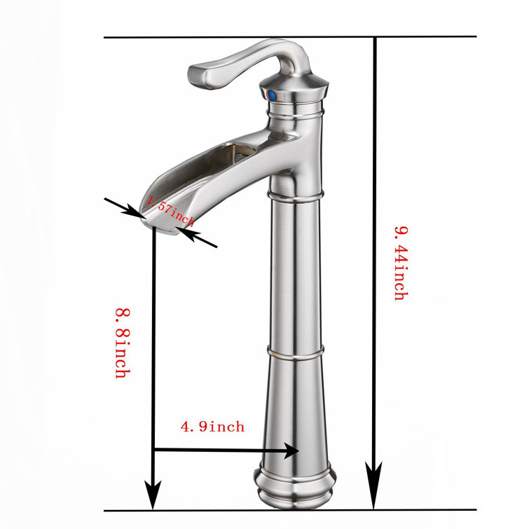 Brushed Nickel Single Handle High Arc Bathroom Faucet