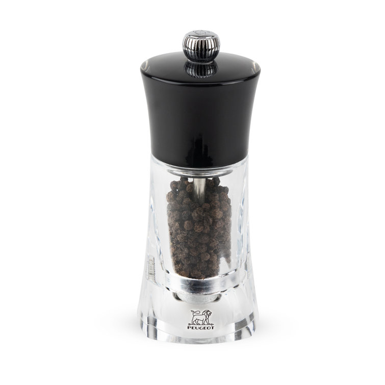 Peugeot Molene Black Acrylic Pepper Mill, 5.5-Inch