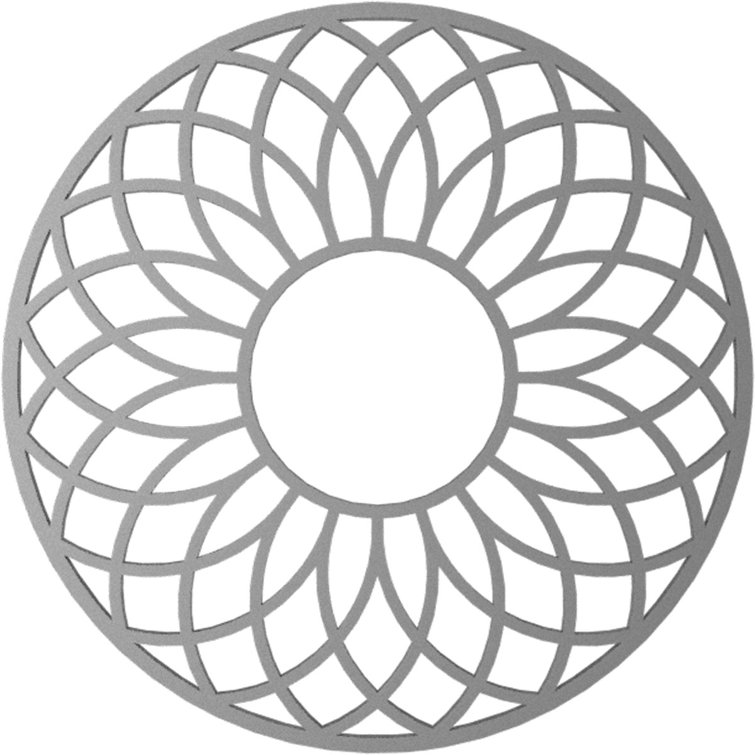 Antiqued Brass 16" Pierced PVC Ceiling Medallion