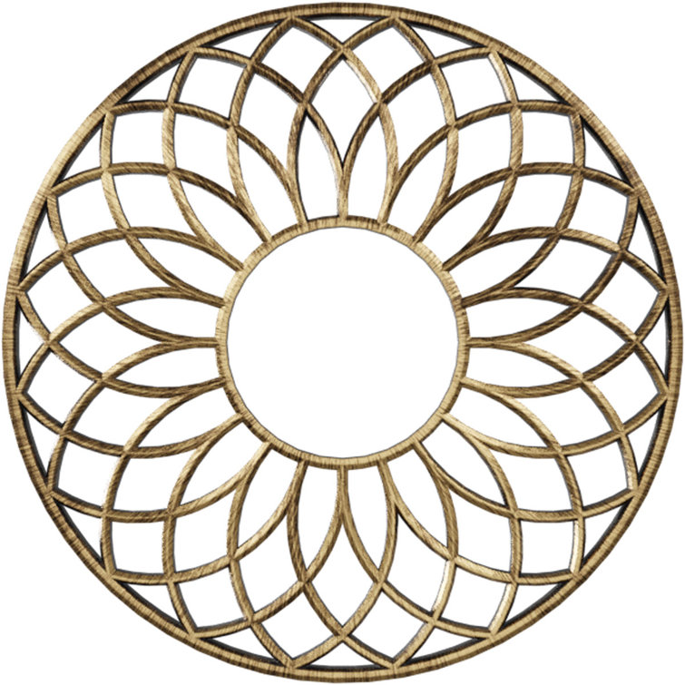 Antiqued Brass 16" Pierced PVC Ceiling Medallion
