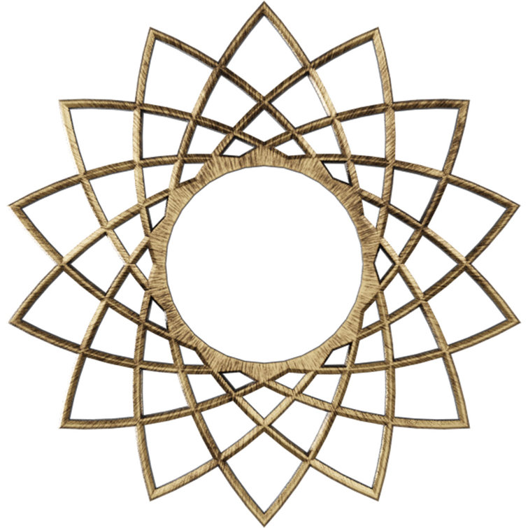 Antiqued Brass 16" Pierced PVC Ceiling Medallion