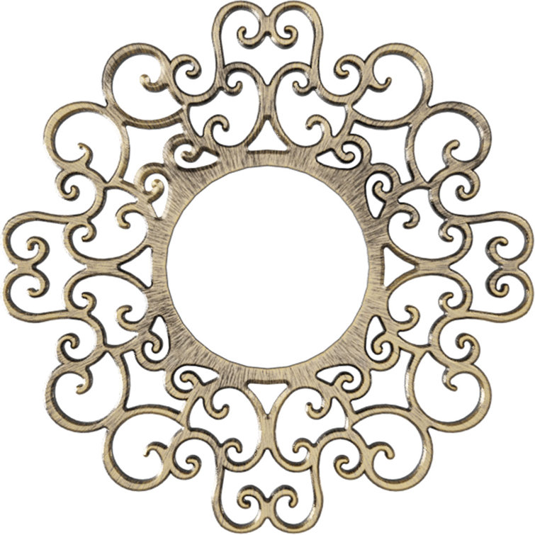 Antiqued Pale Gold 16" PVC Ornate Ceiling Medallion