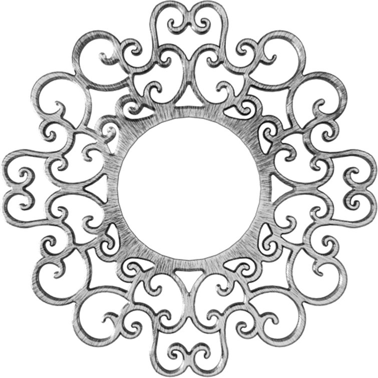 Antiqued Silver 16" PVC Pierced Ceiling Medallion