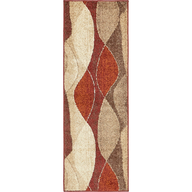Multicolor Abstract Geometric Runner Rug 2' x 6'