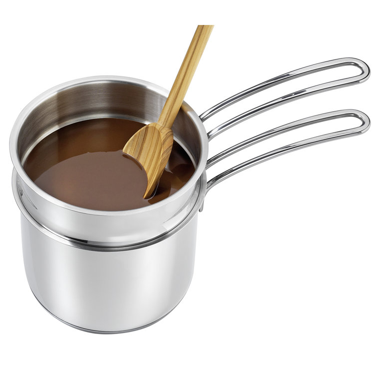 1.6 Quart Stainless Steel Double Boiler with Glass Lid