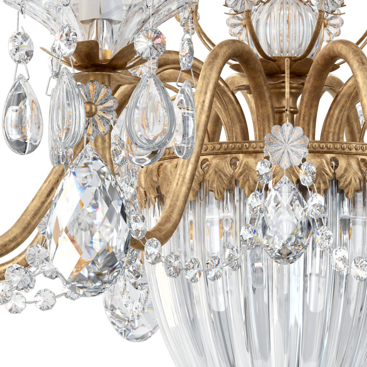 Bagatelle French Gold 11-Light Chandelier with Clear Heritage Crystal