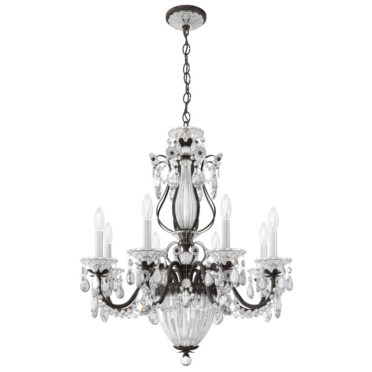 Heirloom Bronze and Clear Crystal 11-Light Chandelier