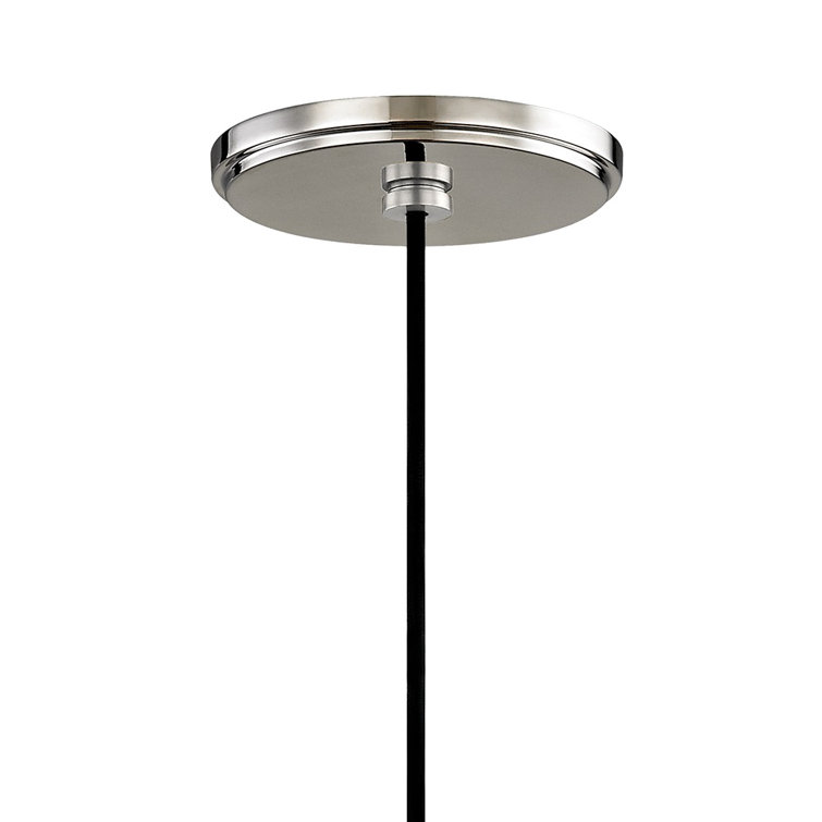 Polished Nickel Clear Glass LED Globe Pendant Light