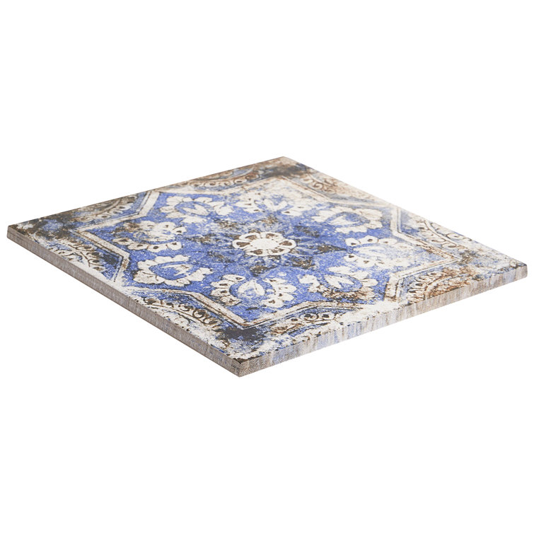 Antique Flora Multicolor Matte Porcelain Floor and Wall Tile