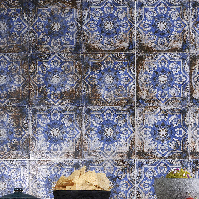 Antique Flora Multicolor Matte Porcelain Floor and Wall Tile