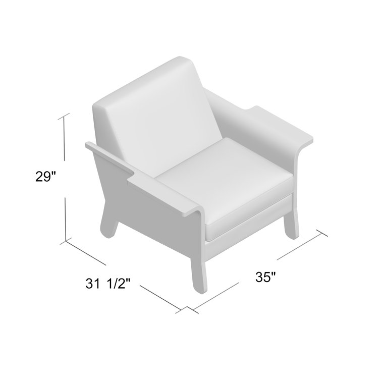Saddle Brown Top-Grain Leather Club Chair with Walnut Frame