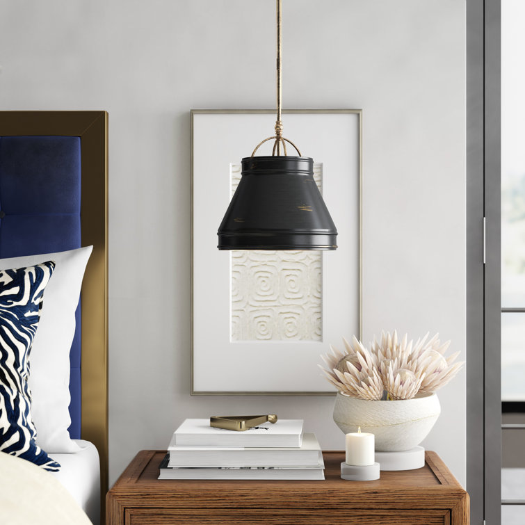 Lumley French Black and Pyrite Bronze 1-Light Edison Pendant