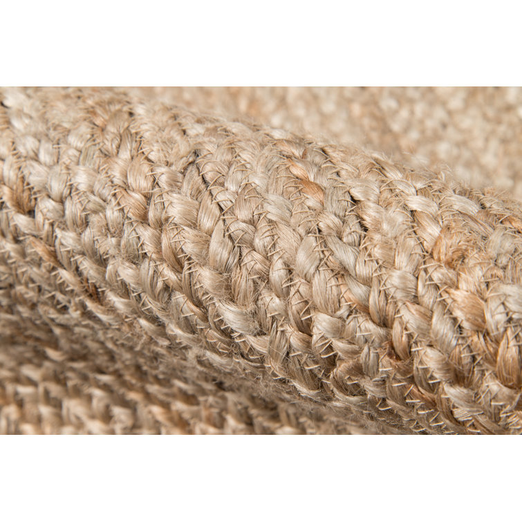 Braided Brown Wool 5' x 7' Reversible Rectangular Rug