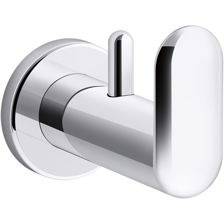 Polished Chrome Modern Wall Mounted Robe Hook