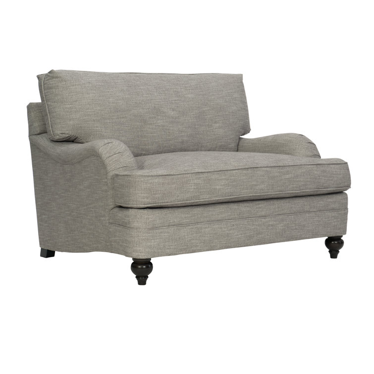 Tarleton Transitional 54.5" Tobacco Distressed Gray Chair and a Half