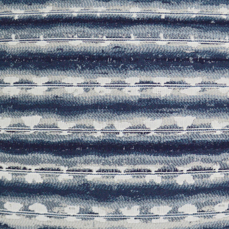 Blue and White Striped Outdoor Throw Pillow 22"