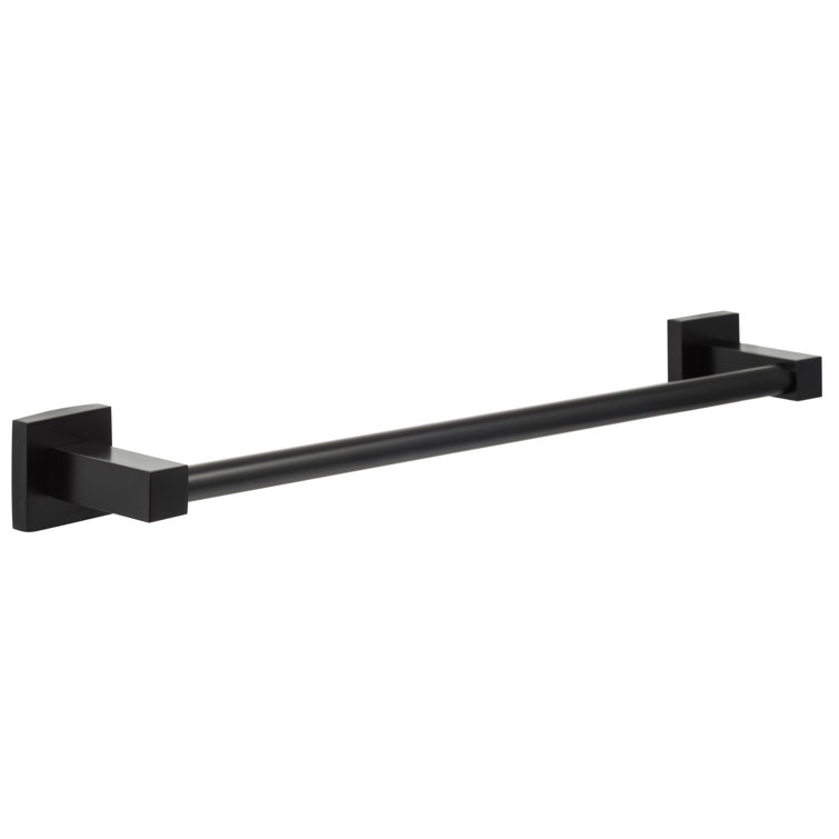 Flat Black 18-Inch Wall Mounted Towel Bar