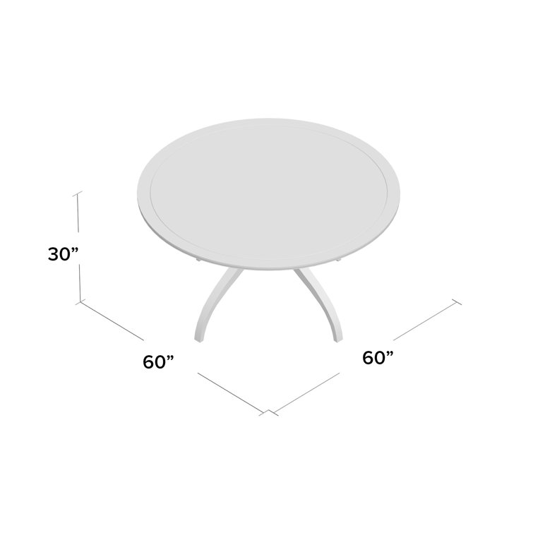 Transitional Solid Wood 60" Round Dining Table for Six