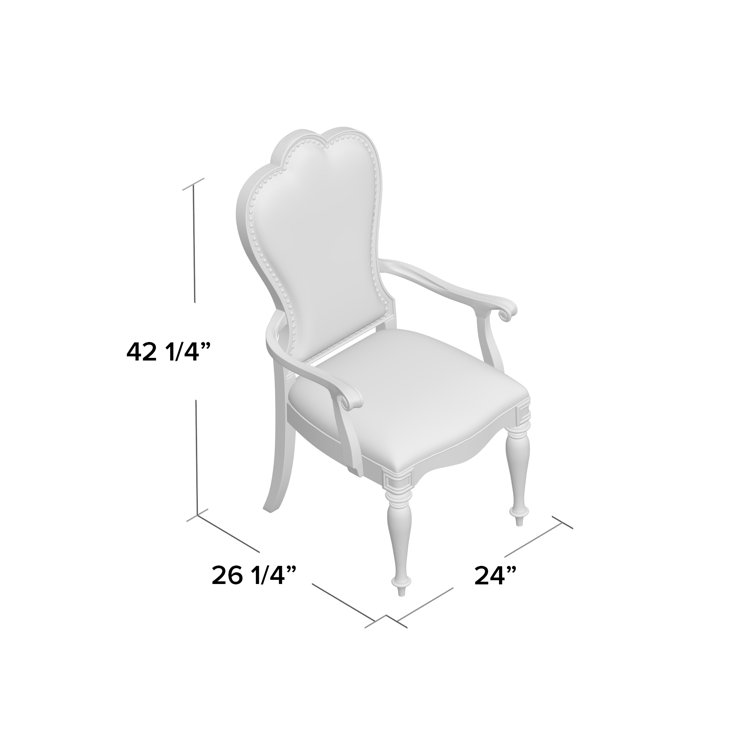 Leesburg Traditional Beige Upholstered Arm Chair with Wood Frame