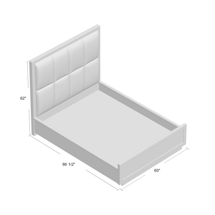 Casa Del Mar Contemporary Queen Upholstered Bed in Mocha Microfiber