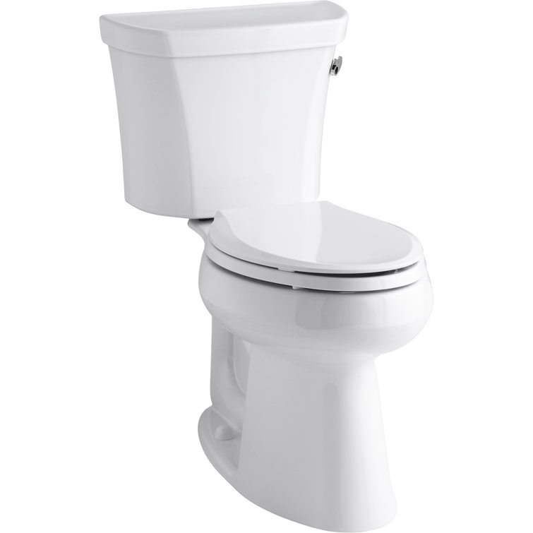 White Two-Piece Elongated Water Efficient Toilet