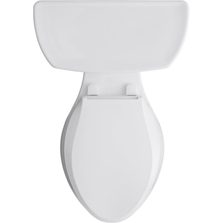 White Two-Piece Elongated Water Efficient Toilet