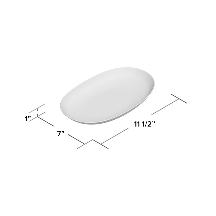 Blue and White Stoneware Oval Serving Platter