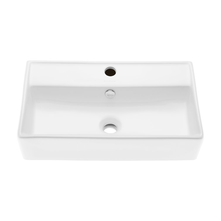 Claire 22" White Ceramic Wall-Mount Bathroom Sink